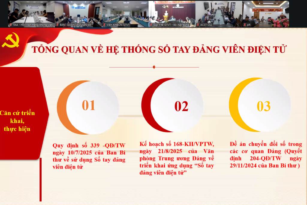 Đảng ủy Bộ Xây dựng tổ chức Hội nghị tập huấn sử dụng ứng dụng “Sổ tay đảng viên điện tử”